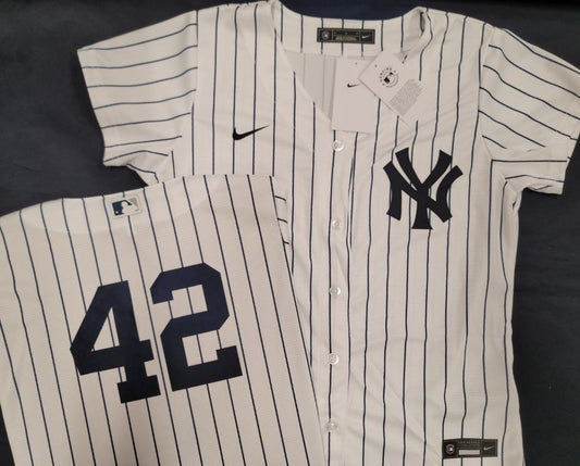 WOMENS Nike New York Yankees MARIANO RIVERA Sewn Baseball Jersey WHITE