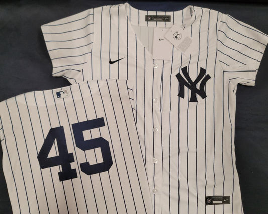 WOMENS Nike New York Yankees GERRIT COLE Sewn Baseball Jersey WHITE