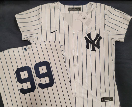 WOMENS Nike New York Yankees AARON JUDGE Sewn Baseball Jersey WHITE