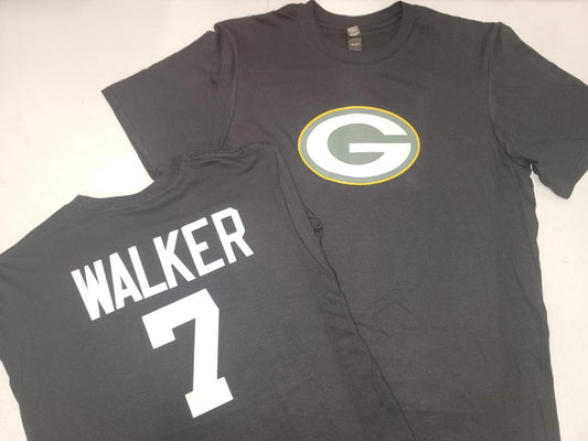 Mens NFL Team Apparel Green Bay Packers QUAY WALKER Football Jersey Shirt BLACK