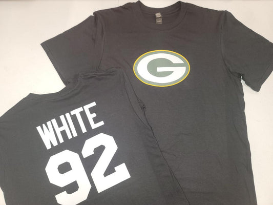 Mens NFL Team Apparel Green Bay Packers REGGIE WHITE Football Jersey Shirt BLACK