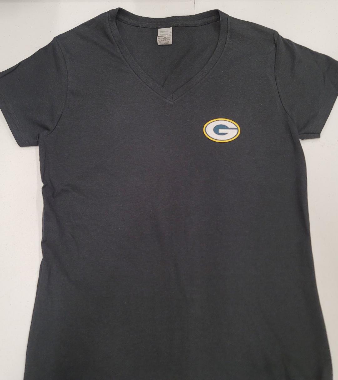 Womens NFL Team Apparel GREEN BAY PACKERS V-Neck Football Shirt BLACK