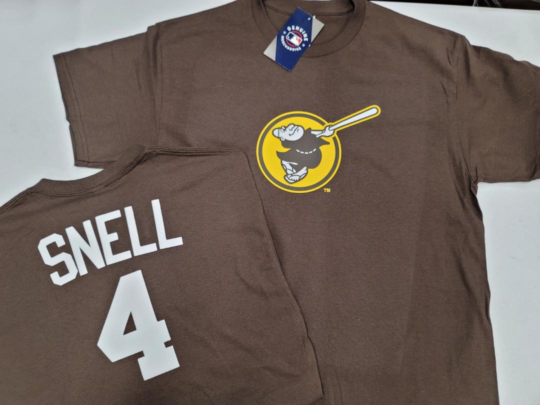 Mens MLB Team Apparel San Diego Padres BLAKE SNELL Baseball Shirt BROWN