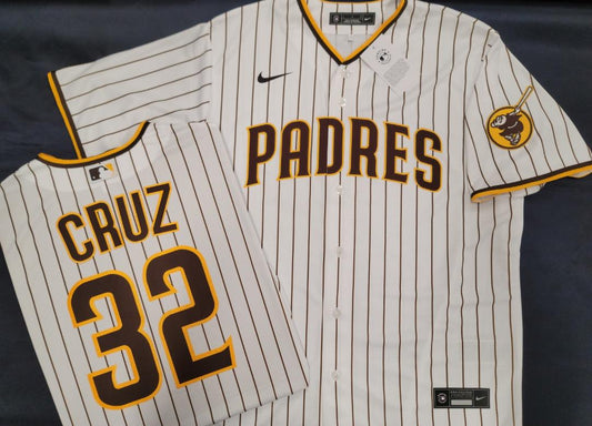Mens NIKE Team Apparel San Diego Padres NELSON CRUZ Baseball Jersey WHITE P/S