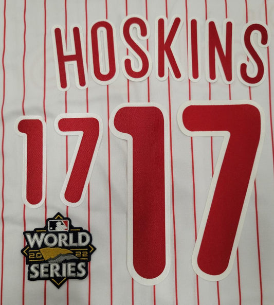 PHILADELPHIA PHILLIES Authentic RYHS HOSKINS 2022 World Series Number KIT + PATCH For Jersey