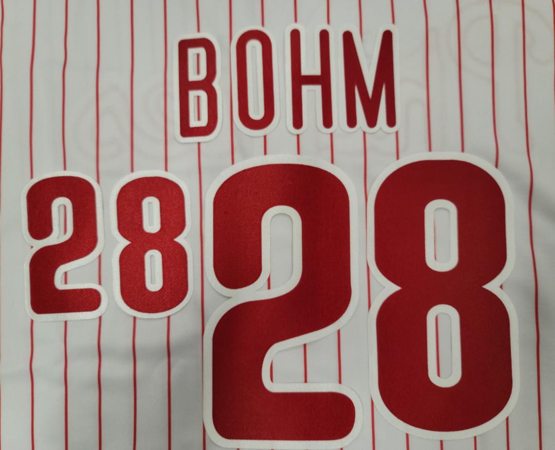 PHILADELPHIA PHILLIES Authentic ALEC BOHM Number KIT For Jersey