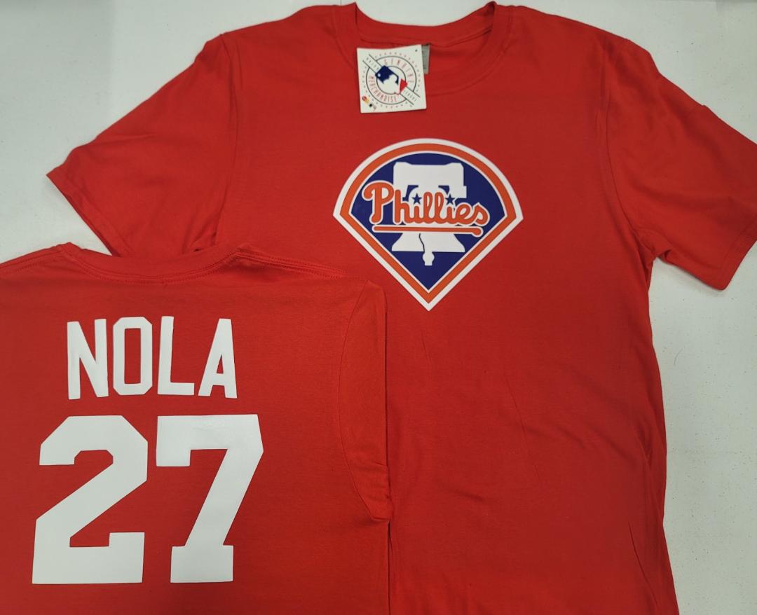 BOYS YOUTH MLB Team Apparel Philadelphia Phillies AARON NOLA Baseball Jersey Shirt RED