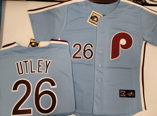 Cooperstown Collection Philadelphia Phillies CHASE UTLEY Sewn THROWBACK Baseball Jersey