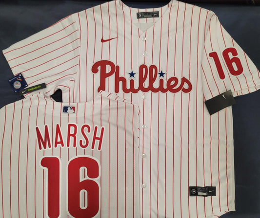 Nike Philadelphia Phillies BRANDON MARSH Sewn Baseball Jersey WHT P/S