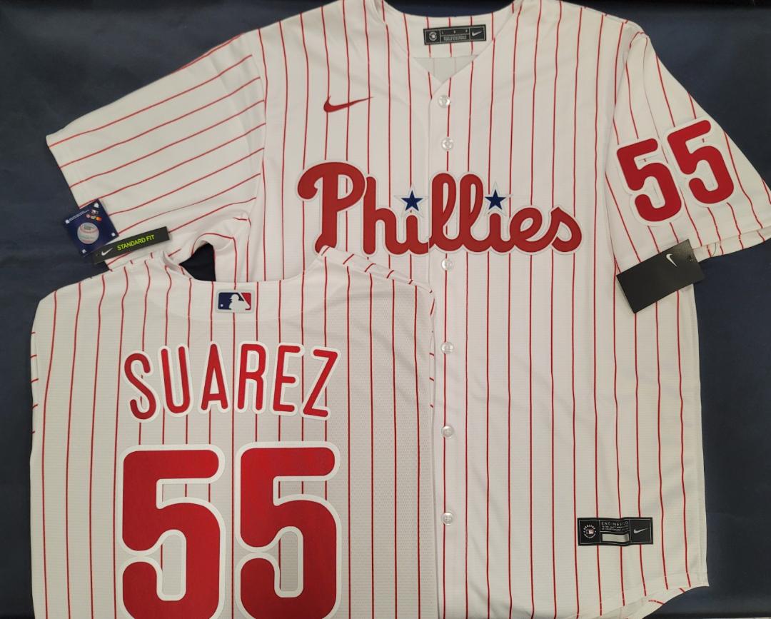 Nike Philadelphia Phillies RANGER SUAREZ Sewn Baseball Jersey WHT P/S