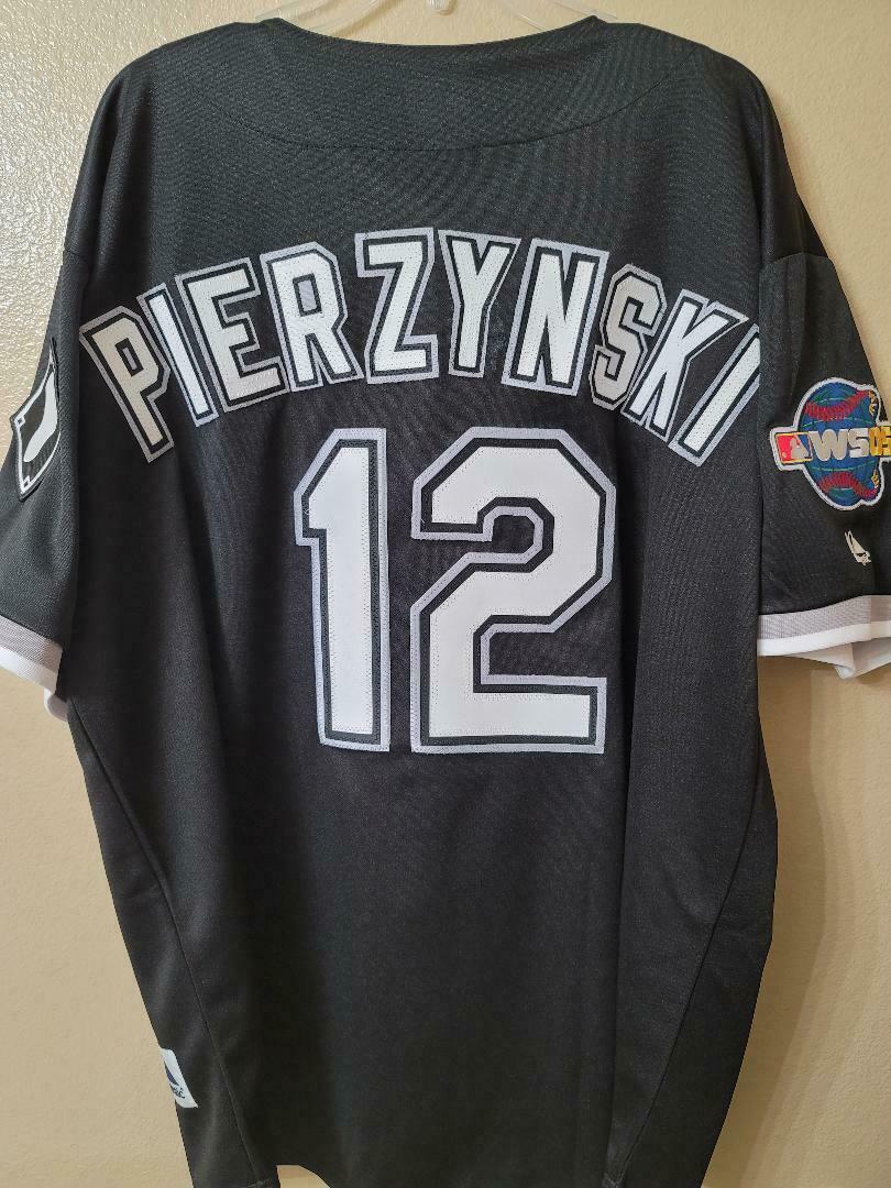 Majestic Chicago White Sox AJ PIERZYNSKI 2005 World Series Baseball Jersey BLACK