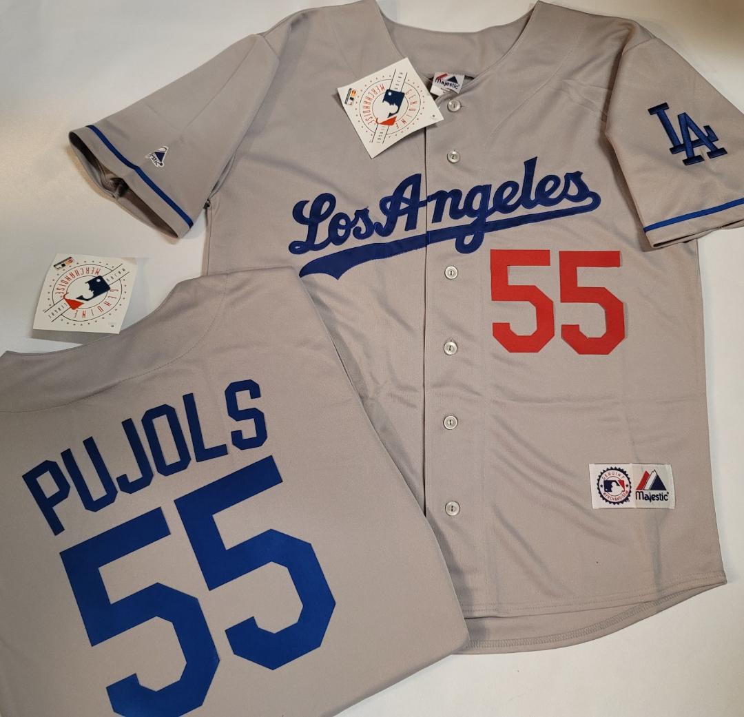 Majestic Los Angeles Dodgers ALBERT PUJOLS Baseball Jersey GRAY