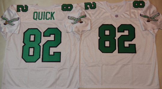 Philadelphia Eagles MIKE QUICK 90s Vintage Throwback Football Jersey WHITE