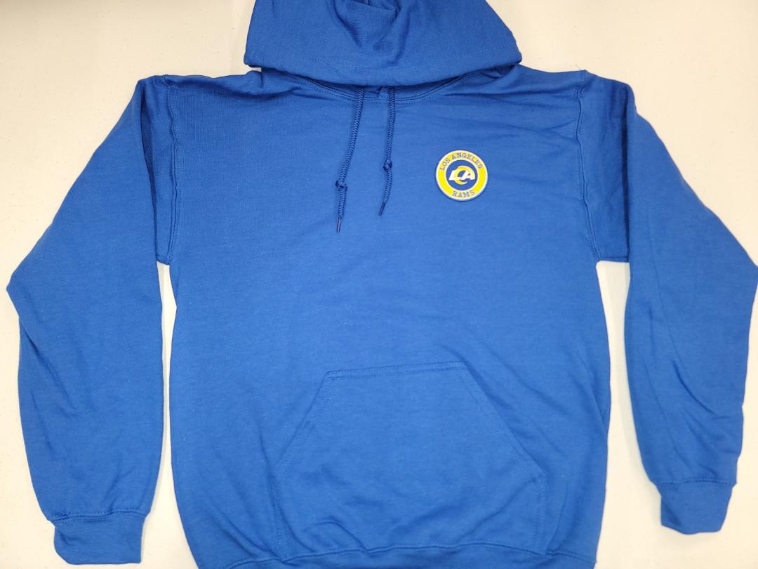 Mens LOS ANGELES RAMS Pullover Hooded Hoodie SWEATSHIRT ROYAL All Sizes