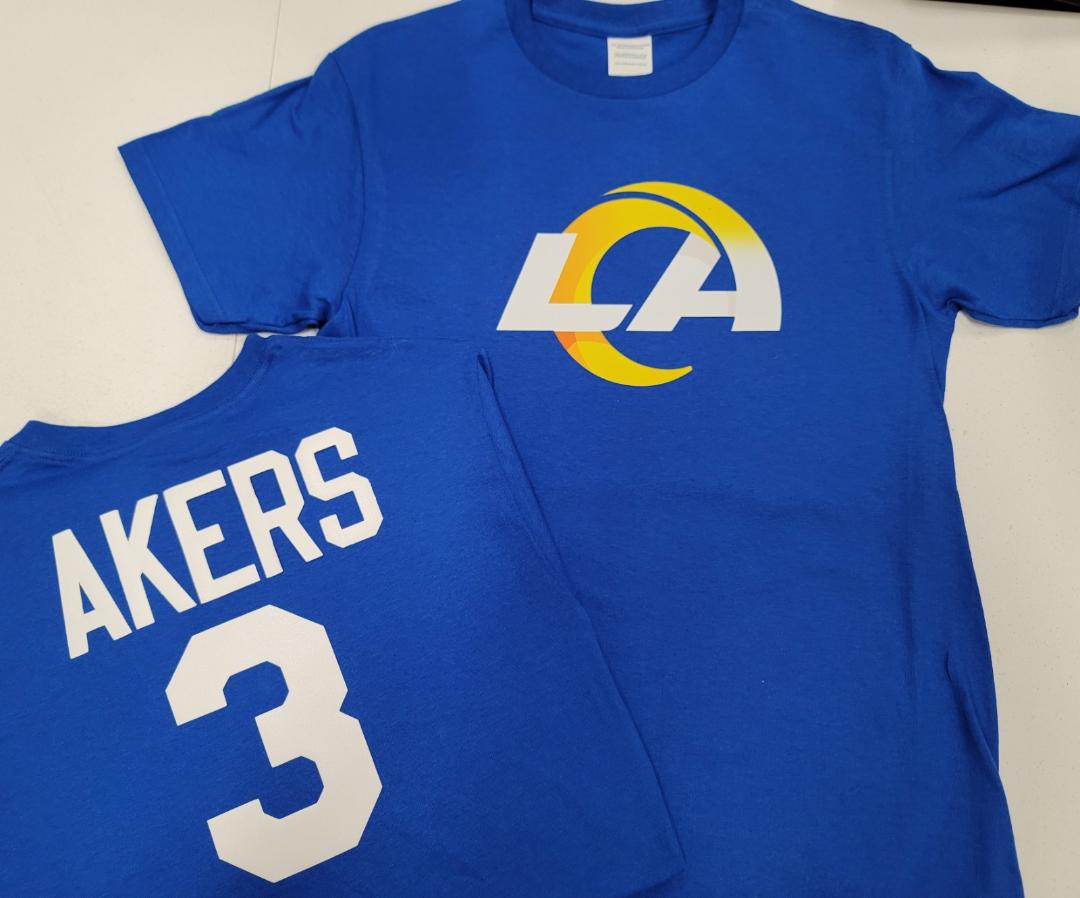 Boys Youth NFL Team Apparel Los Angeles Rams CAM AKERS Football Jersey Shirt ROYAL