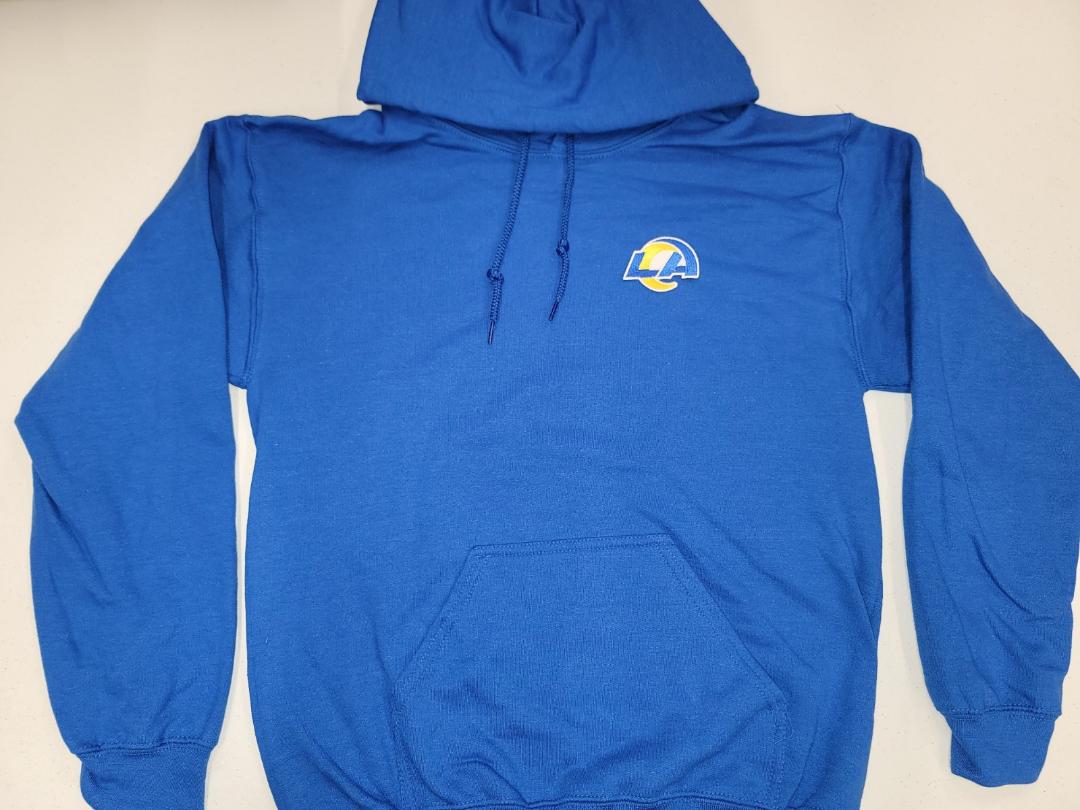 Mens LOS ANGELES RAMS Pullover Hooded Hoodie SWEATSHIRT ROYAL All Sizes