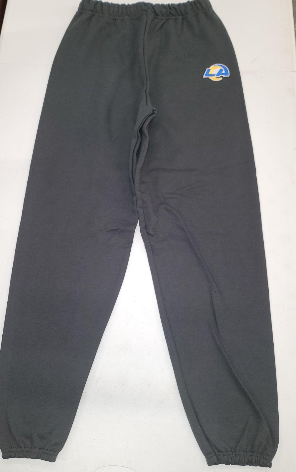 Mens NFL Team Apparel LOS ANGELES RAMS Full Length SWEATPANTS New BLACK