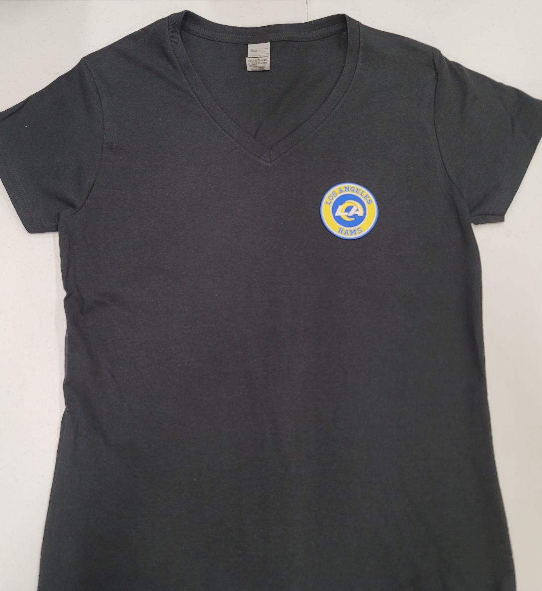 Womens NFL Team Apparel LOS ANGELES RAMS V-Neck Football Shirt BLACK