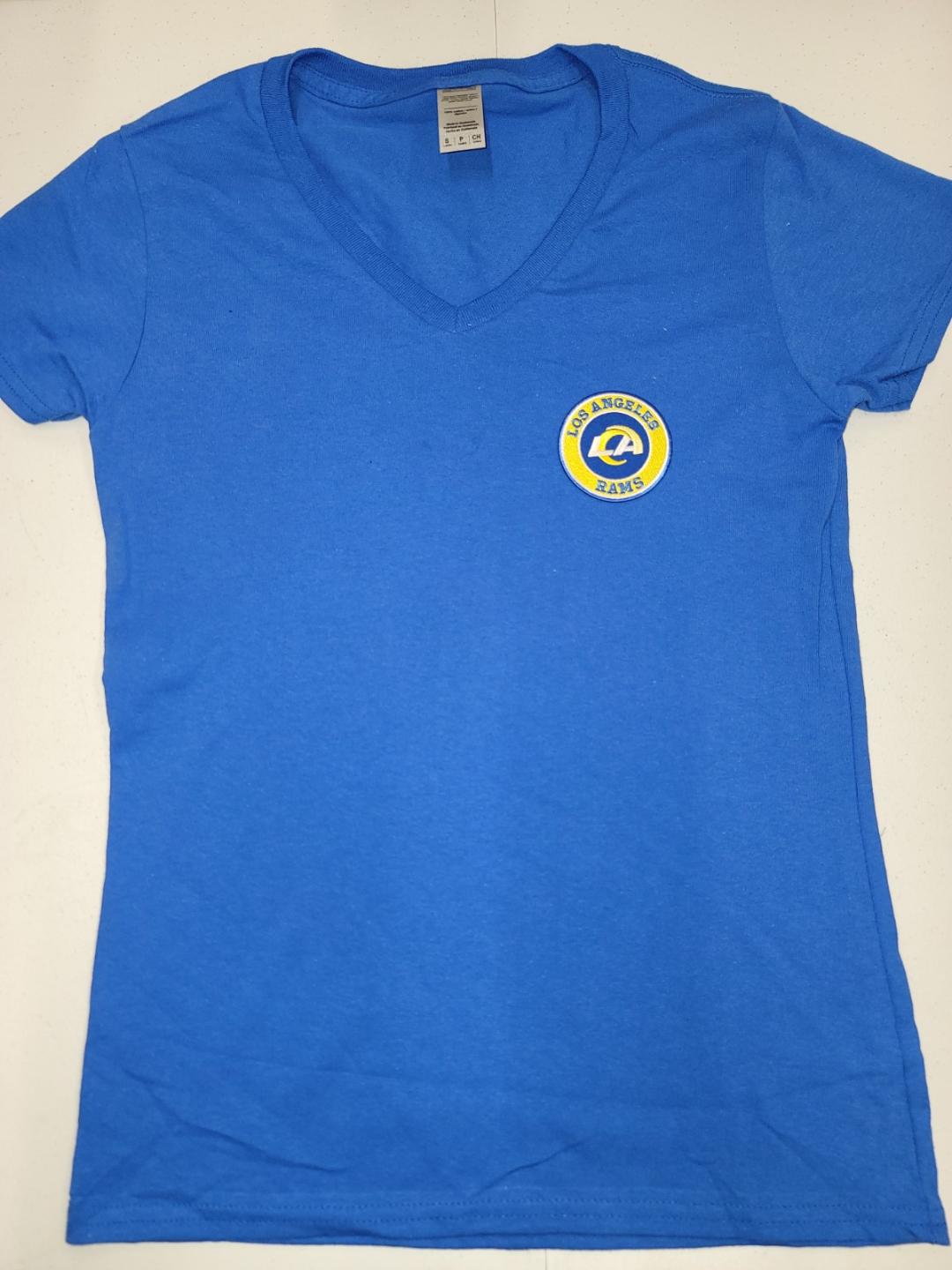 Womens NFL Team Apparel LOS ANGELES RAMS V-Neck Football Shirt ROYAL