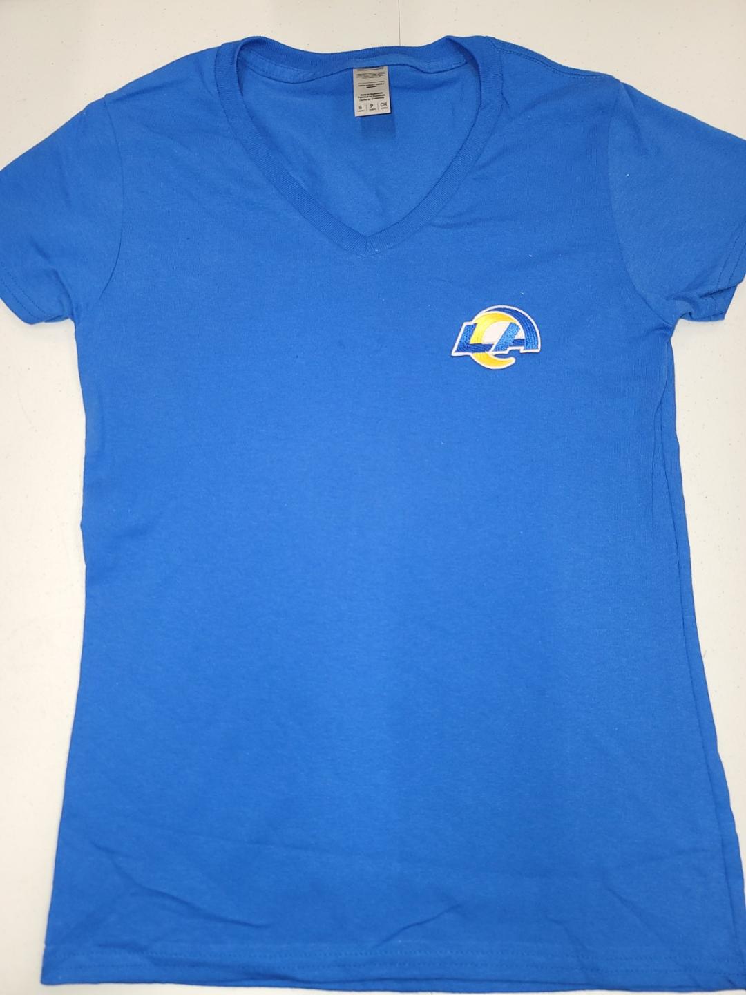 Womens NFL Team Apparel LOS ANGELES RAMS V-Neck Football Shirt ROYAL