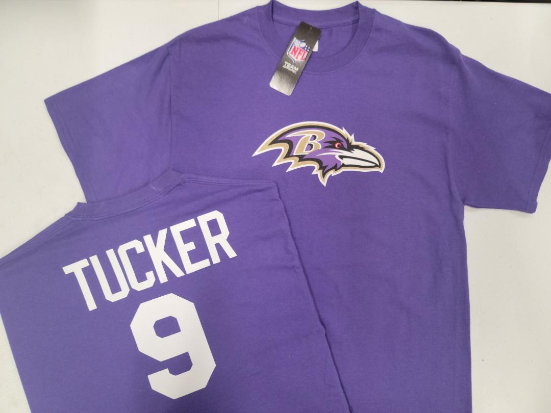 Mens NFL Team Apparel Baltimore Ravens JUSTIN TUCKER Football Jersey Shirt PURPLE