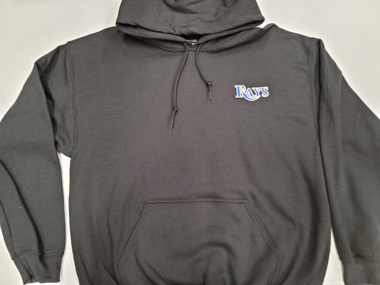 Mens TAMPA BAY RAYS Pullover Hooded Hoodie SWEATSHIRT BLACK All Sizes