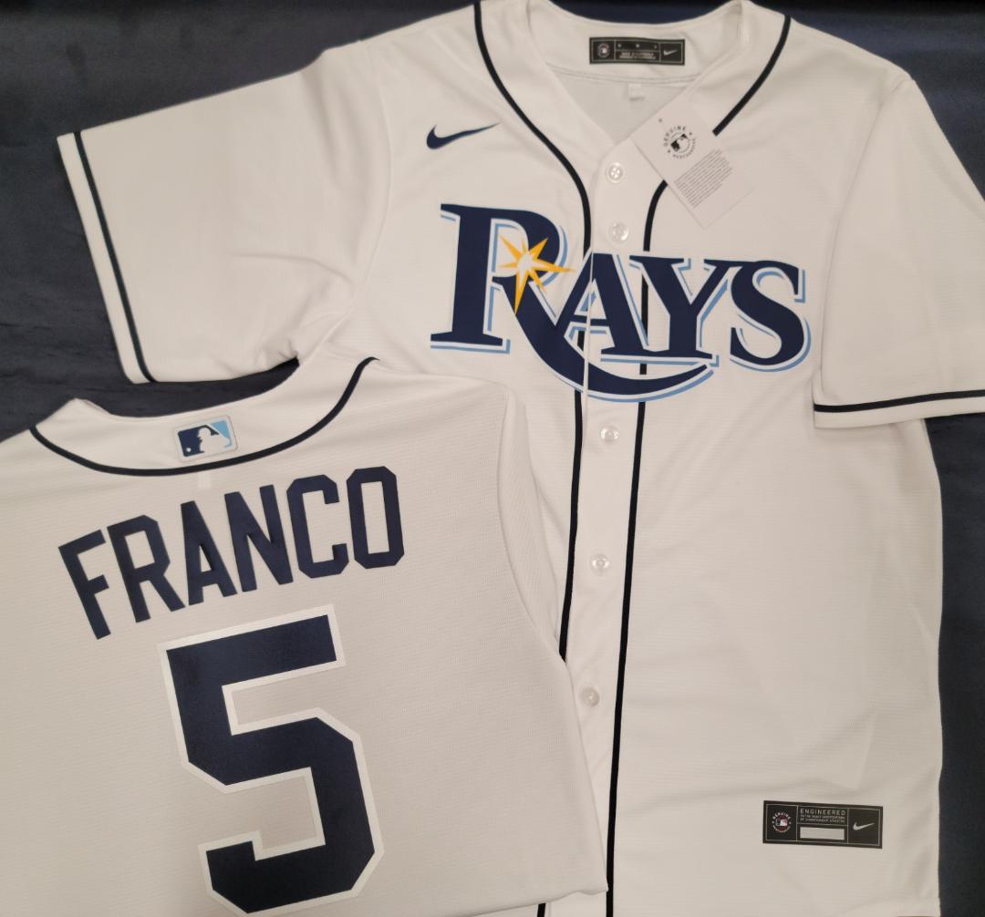 Nike Tampa Bay Rays WANDER FRANCO Baseball Jersey WHITE