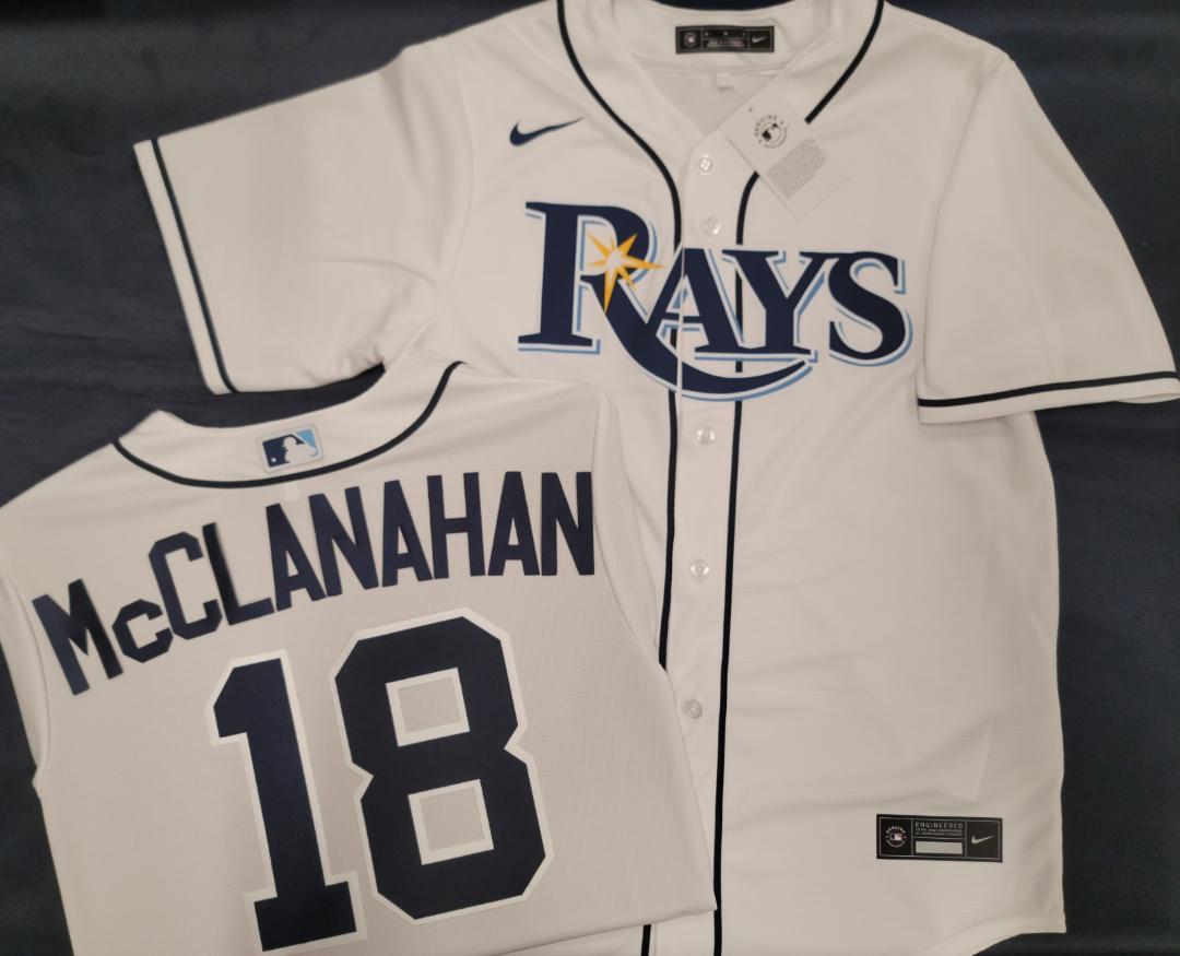 Nike Tampa Bay Rays SHANE McCLANAHAN Baseball Jersey WHITE