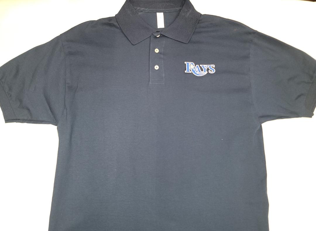 Mens MLB Team Apparel TAMPA BAY RAYS Baseball Polo Golf Shirt NAVY