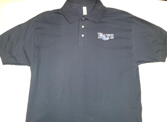 Mens MLB Team Apparel TAMPA BAY RAYS Baseball Polo Golf Shirt NAVY