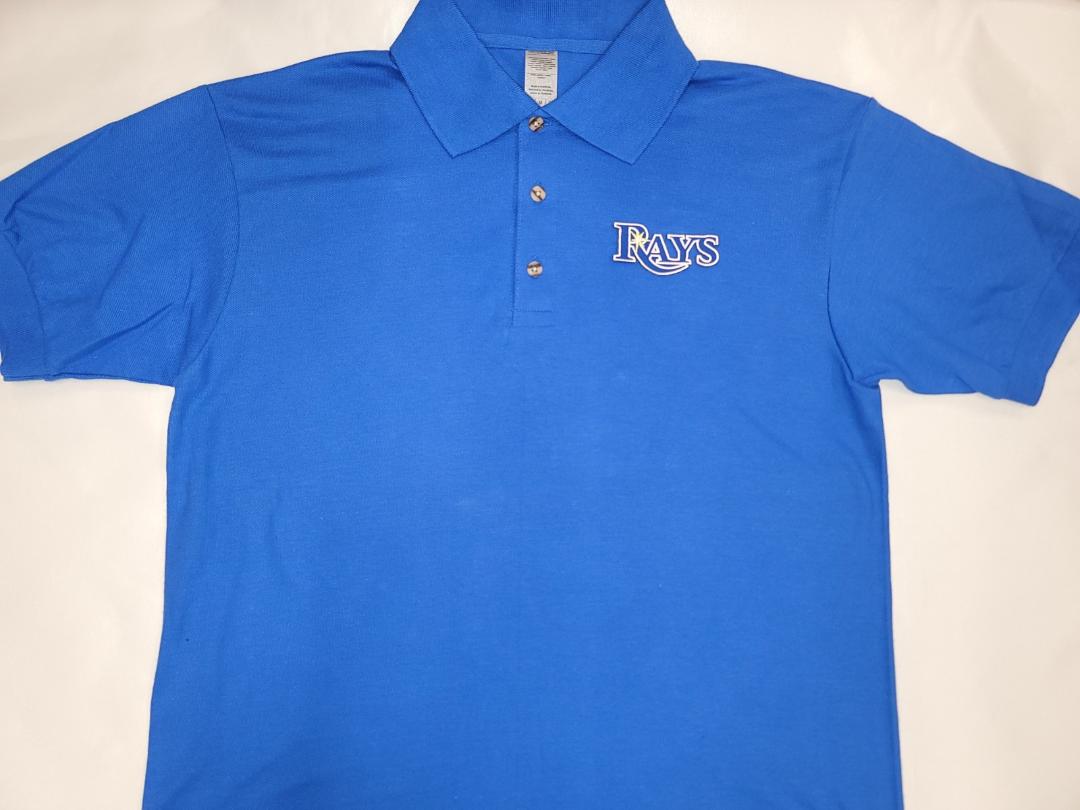 Mens MLB Team Apparel TAMPA BAY RAYS Baseball Polo Golf Shirt ROYAL