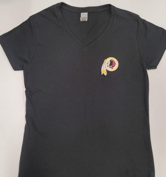 Womens NFL Team Apparel WASHINGTON REDSKINS V-Neck Football Shirt BLACK