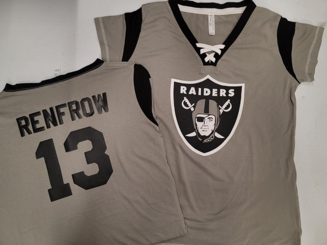 WOMENS Las Vegas Raiders HUNTER RENFROW "Laces" Football Jersey Silver