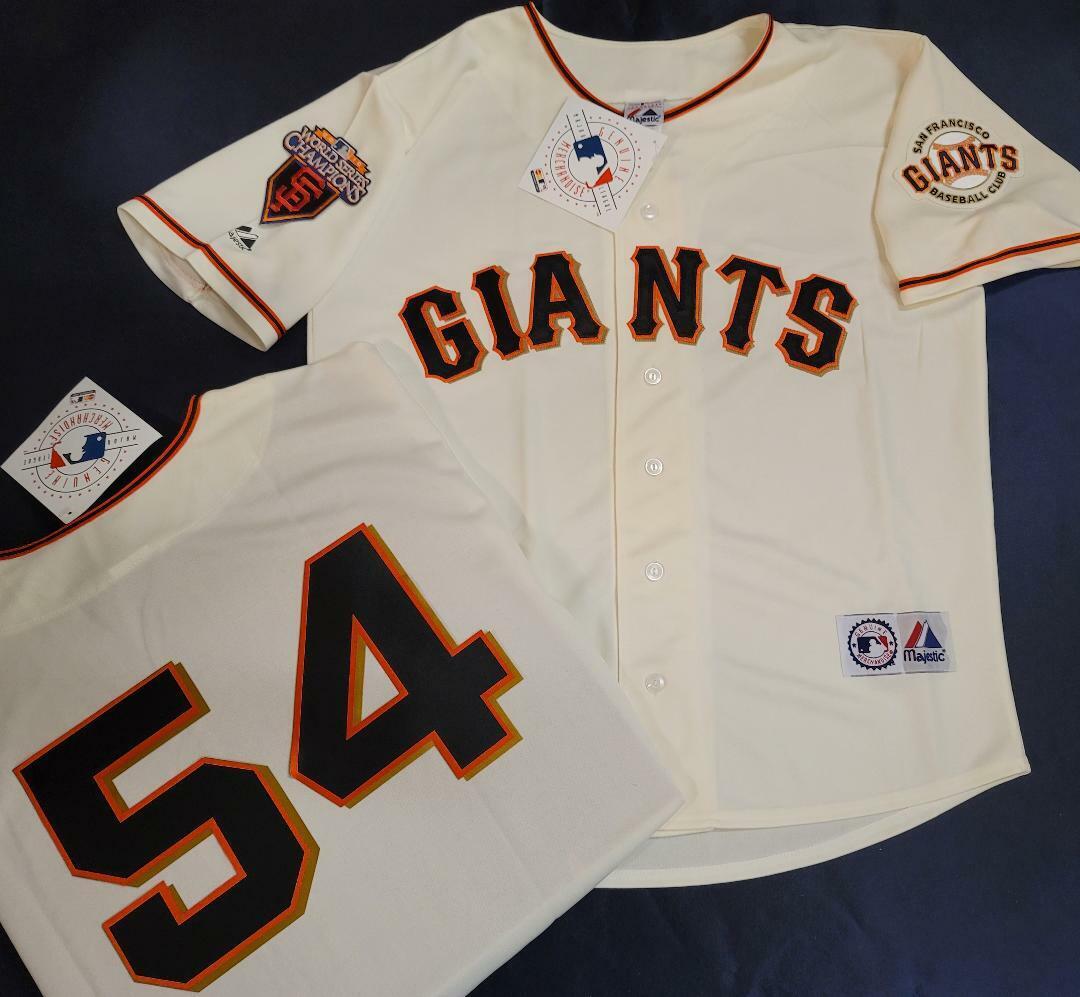 Majestic San Francisco Giants SERGIO ROMO 2010 World Series Sewn Baseball Jersey CREAM