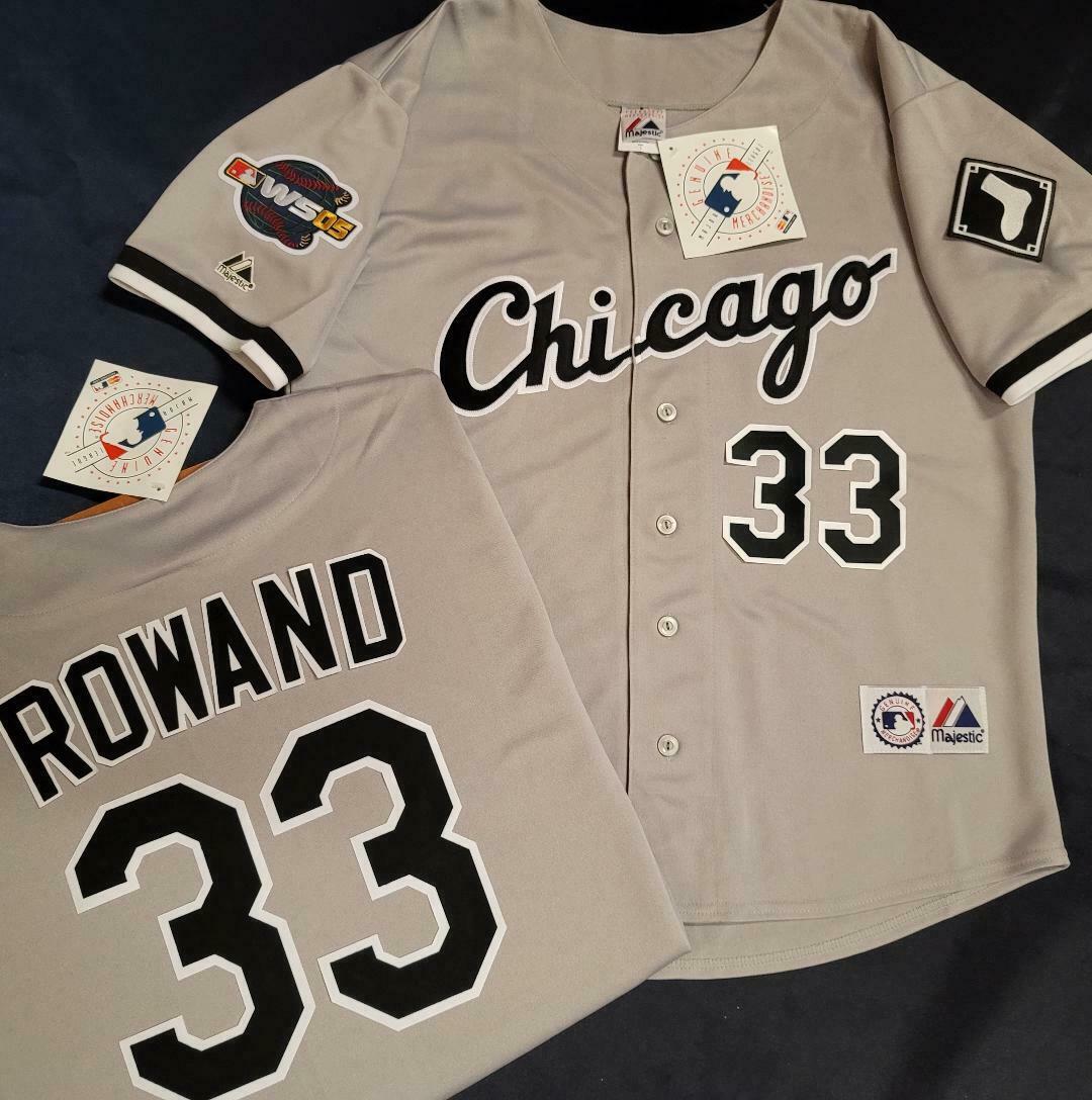 Majestic Chicago White Sox AARON ROWAND 2005 World Series Baseball Jersey GRAY