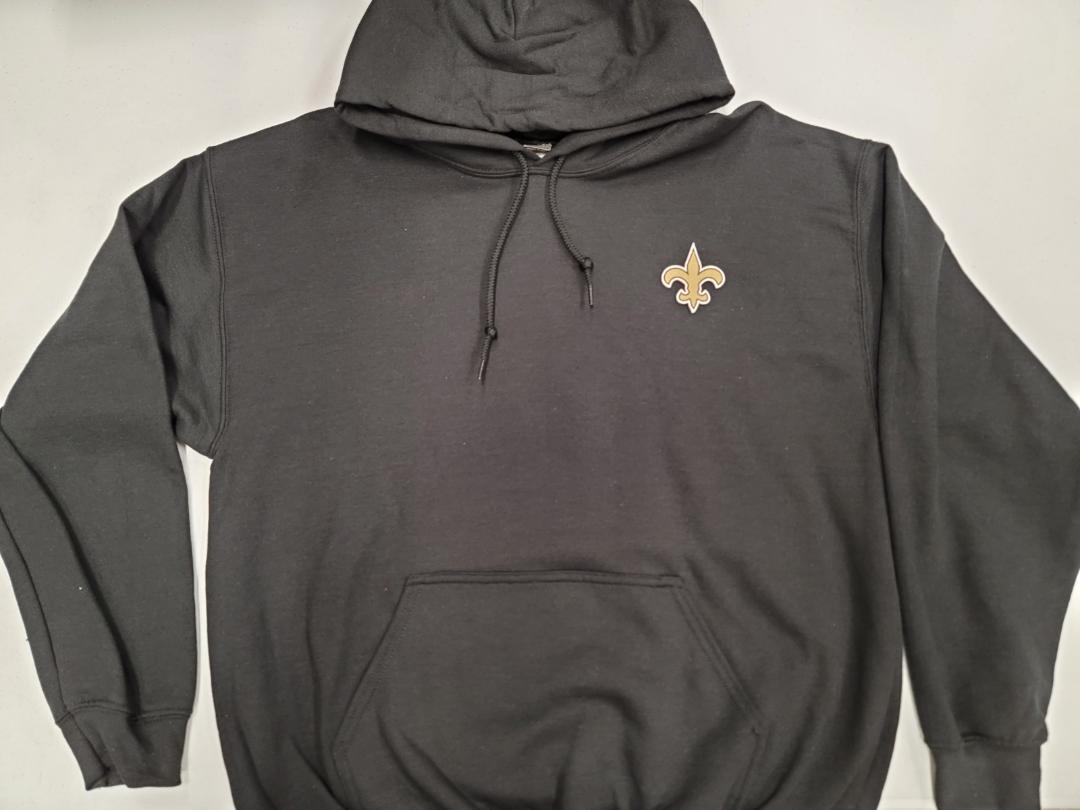 Mens NEW ORLEANS SAINTS Pullover Hooded Hoodie SWEATSHIRT BLACK All Sizes