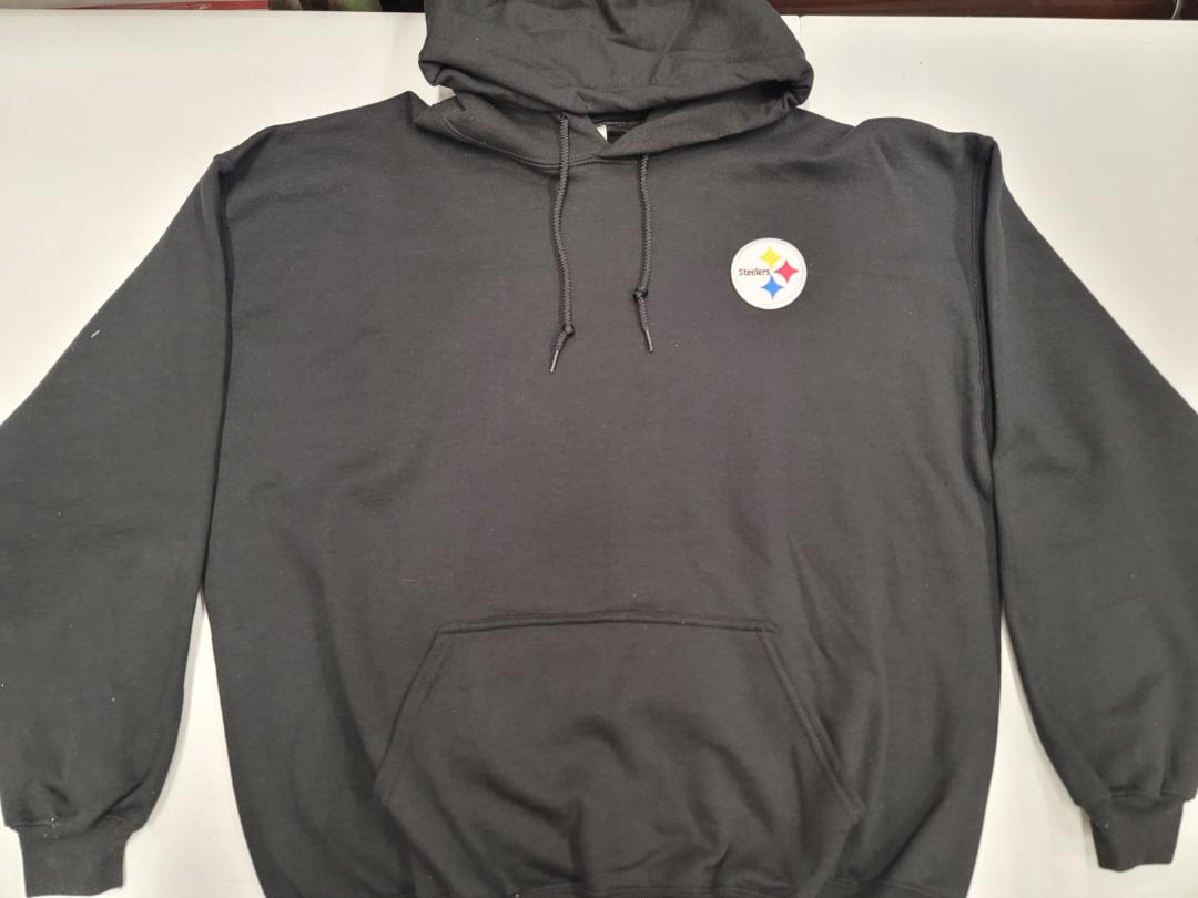 Mens PITTSBURGH STEELERS Pullover Hooded Hoodie SWEATSHIRT BLACK All Sizes