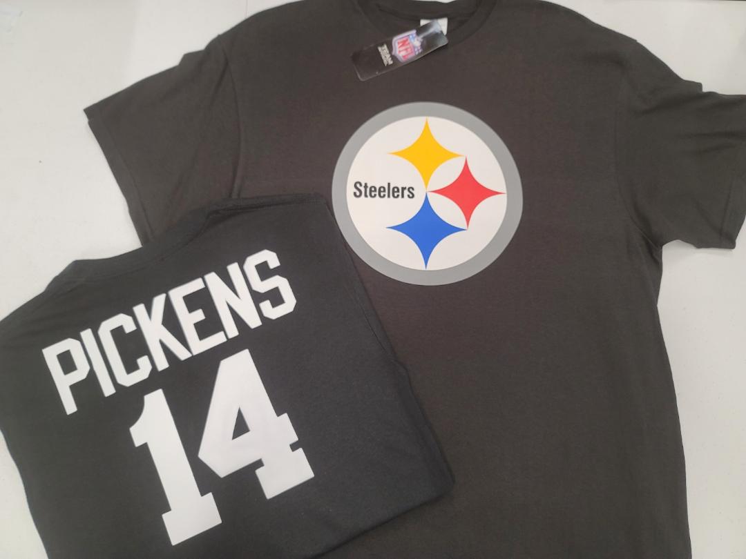 Mens NFL Team Apparel Pittsburgh Steelers GEORGE PICKENS Football Shirt BLACK