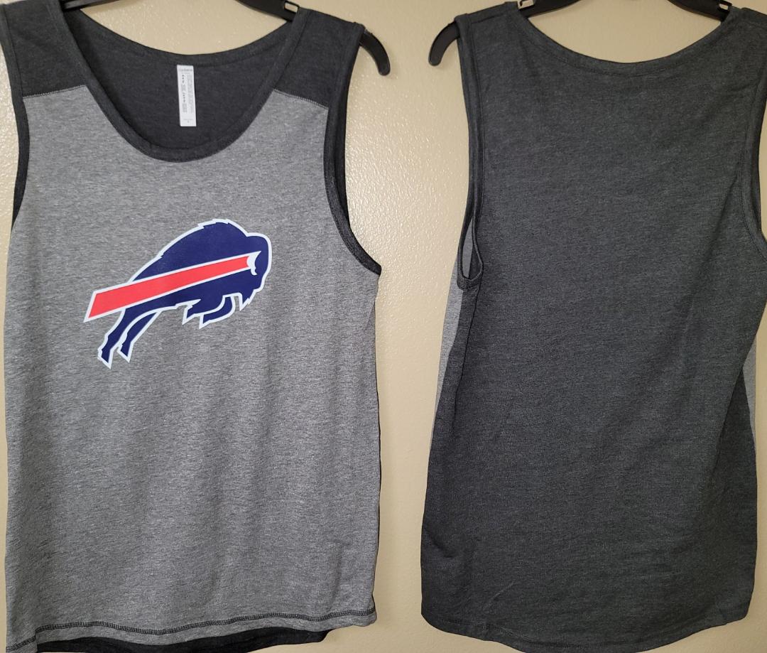 Mens NFL Team Apparel BUFFALO BILLS Tank Top Shirt Gray/BLACK
