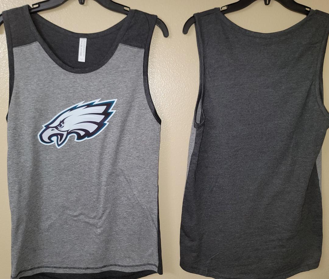 Mens NFL Team Apparel PHILADELPHIA EAGLES Tank Top Shirt Gray/BLACK