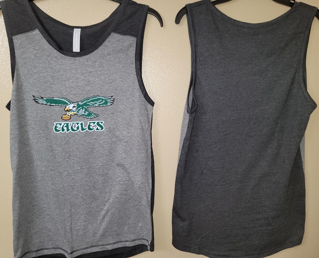 Mens NFL Team Apparel PHILADELPHIA EAGLES Tank Top Shirt Gray/BLACK