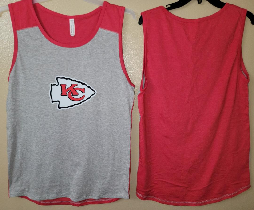 Mens NFL Team Apparel KANSAS CITY CHIEFS Tank Top Shirt Gray/Red