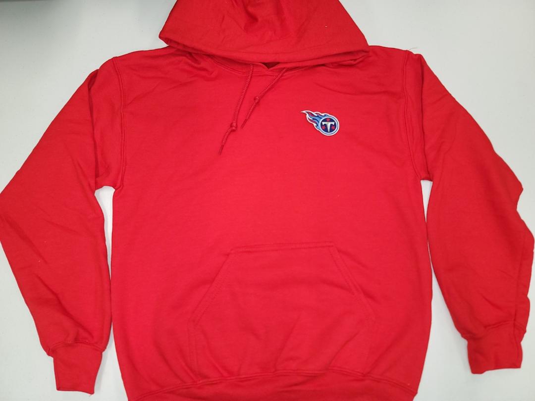 Mens TENNESSEE TITANS Pullover Hooded Hoodie SWEATSHIRT RED All Sizes –