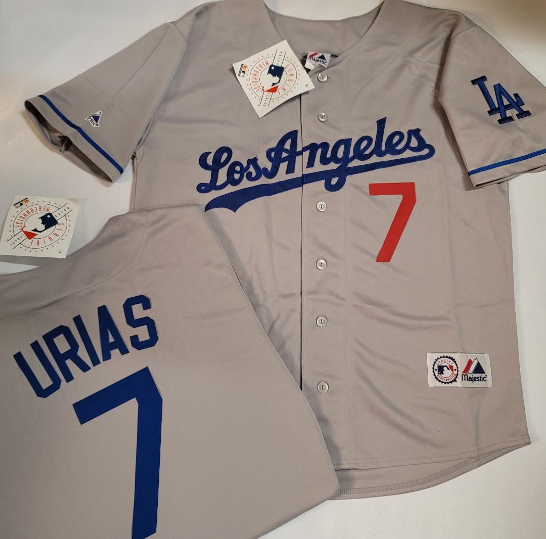 Majestic Los Angeles Dodgers JULIO URIAS Baseball Jersey GRAY