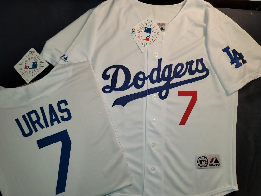 Majestic Los Angeles Dodgers JULIO URIAS Baseball Jersey WHITE