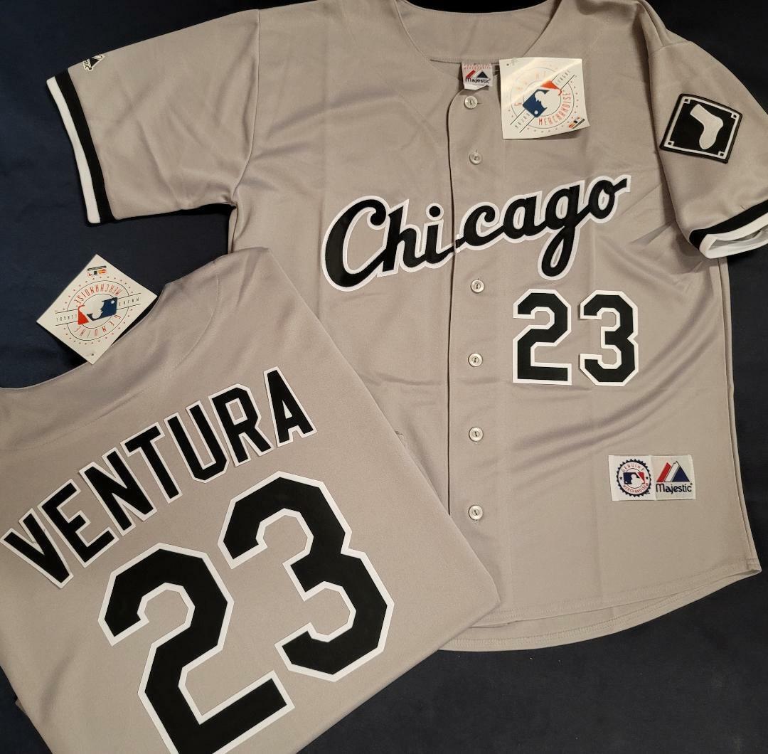 Majestic Chicago White Sox ROBIN VENTURA Baseball Jersey GRAY