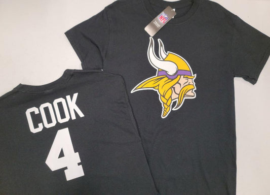 Mens NFL Team Apparel Minnesota Vikings DALVIN COOK Football Jersey Shirt BLACK