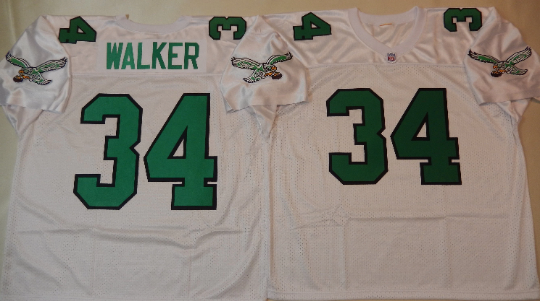 Philadelphia Eagles HERSHAL WALKER 90s Vintage Throwback Football Jersey WHITE