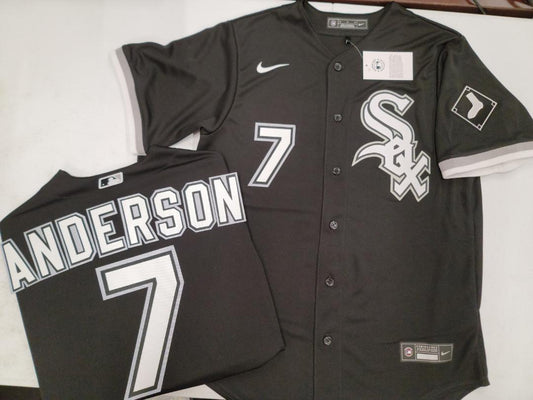Nike Chicago White Sox TIM ANDERSON Baseball Jersey BLACK