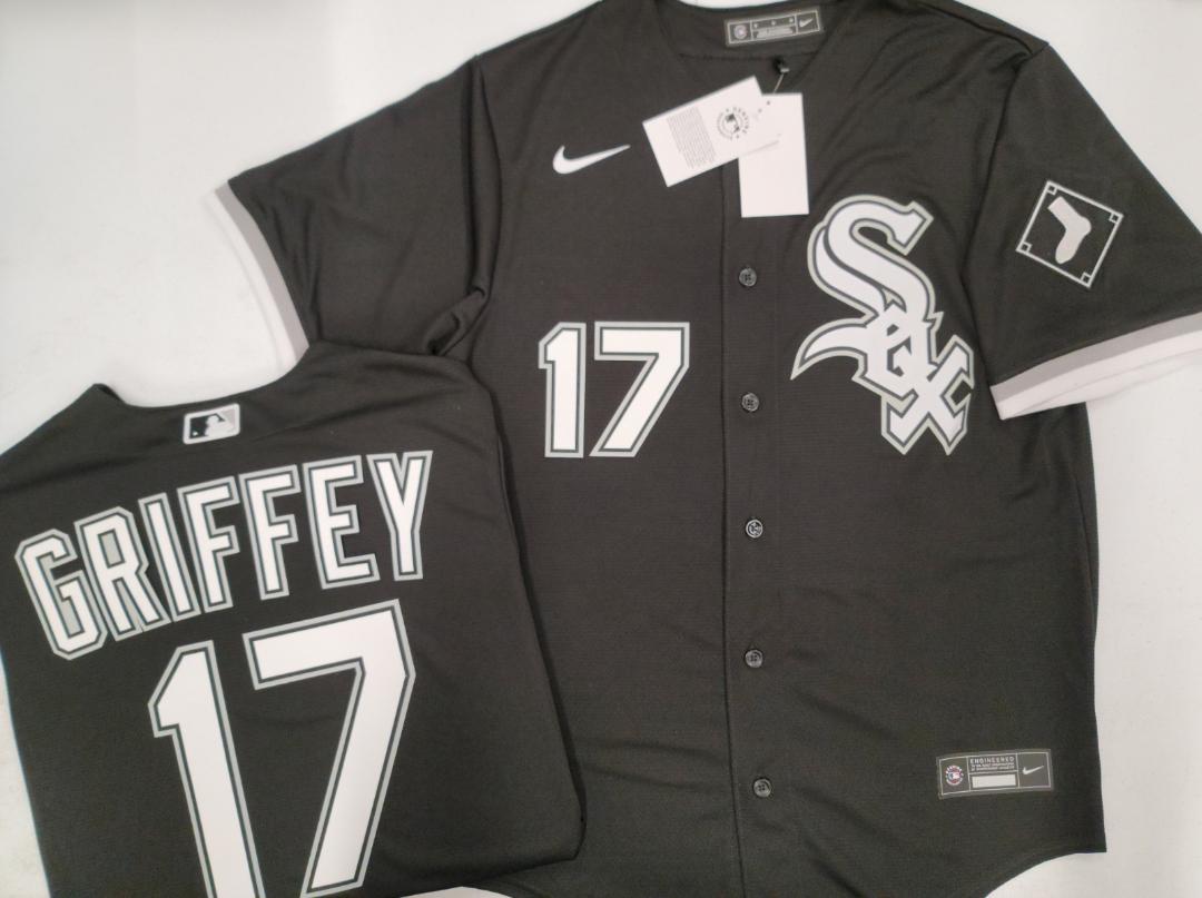 Nike Chicago White Sox KEN GRIFFEY JR Baseball Jersey BLACK